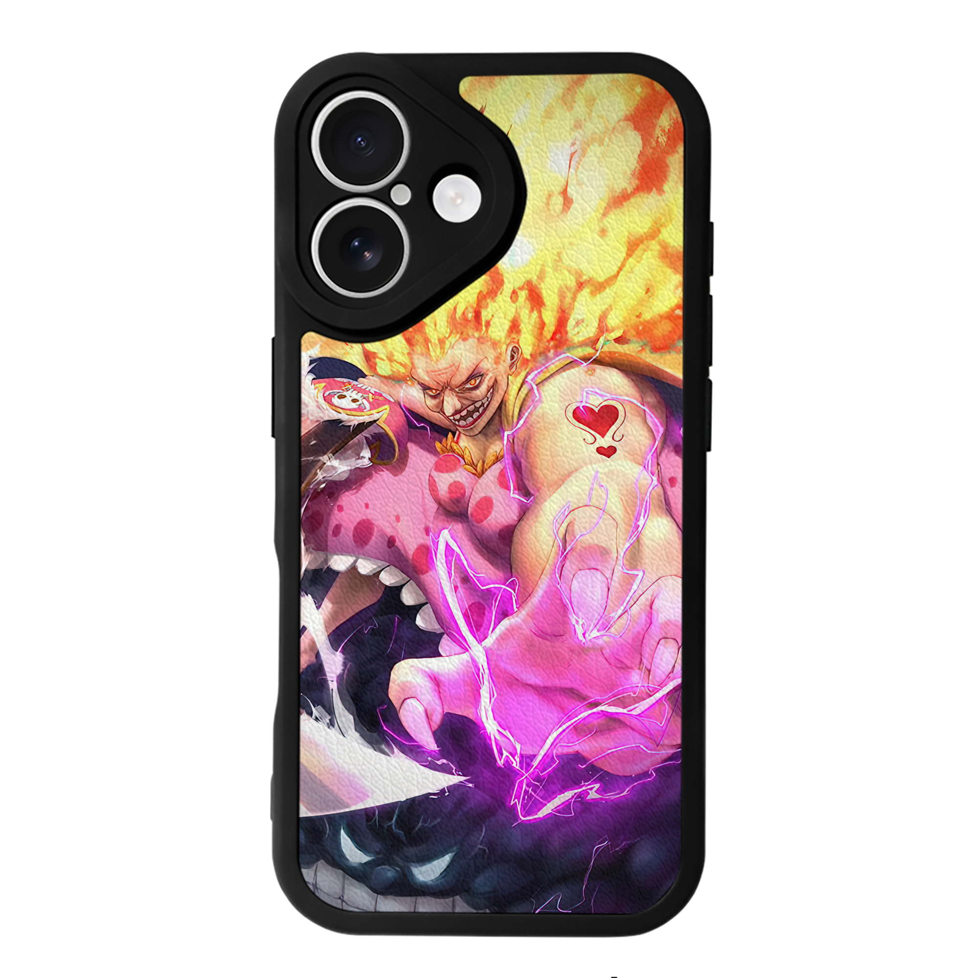（画像用） ワンピース ONE PIECE 【iPhone 16シリーズ対応】シリコンスマホケース（レザー調） 材質：シリコン